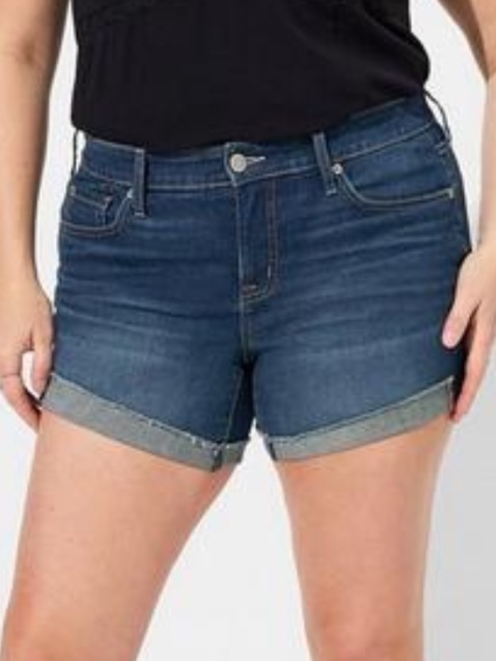 Torrid Medium Wash  5” Cuffed Denim Stretch Shorts
